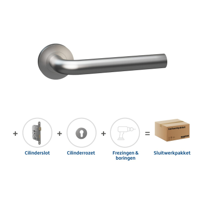 Sluitwerkpakket 2027 Anglia cilinder RVS