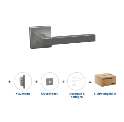 Sluitwerkpakket 2036 Squared klavier RVS