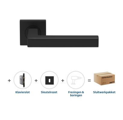 Sluitwerkpakket 2053 Squared 20 regular sleutel ZWART