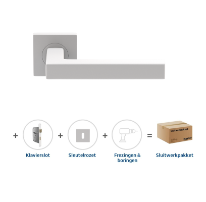 Sluitwerkpakket 2057 Squared 20 regular sleutel WIT