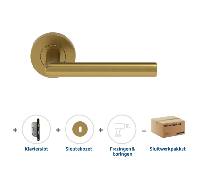 Sluitwerkpakket 2129 Orbit 19 regular sleutel MAT MESSING