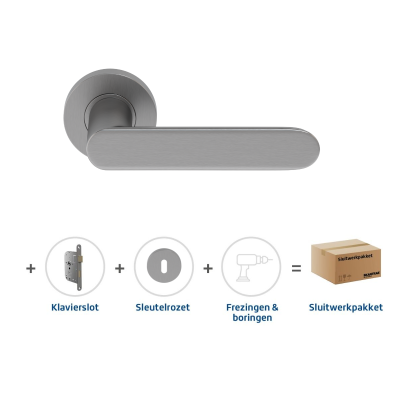 Sluitwerkpakket 2153 Arc 24 regular sleutel RVS