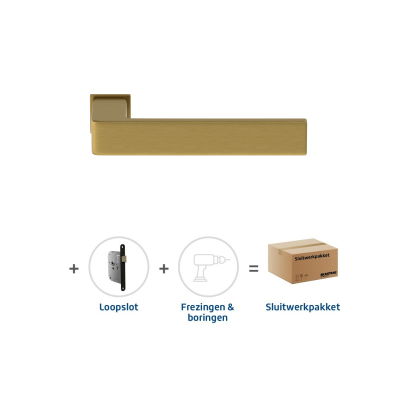 Sluitwerkpakket 818 Quadrate 28 minimal loop MAT MESSING