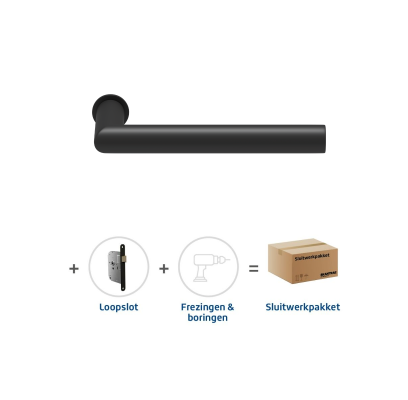 Sluitwerkpakket 819 Orbit 19 minimal loop ZWART