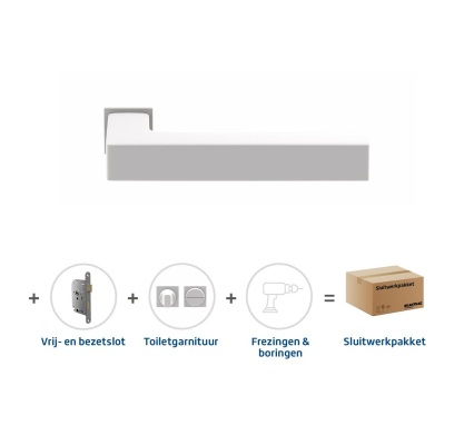 Sluitwerkpakket 854 Squared 20 minimal toilet WIT