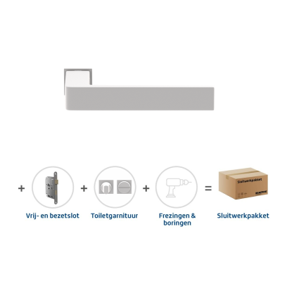 Sluitwerkpakket 856 Quadrate 28 minimal toilet WIT