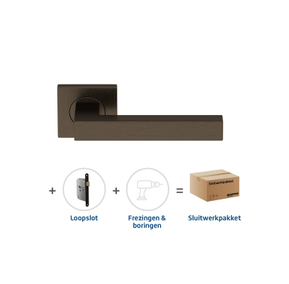 Sluitwerkpakket 2063 Squared 16 regular loop BRONS