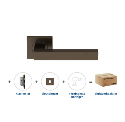 Sluitwerkpakket 2065 Squared 16 regular sleutel BRONS